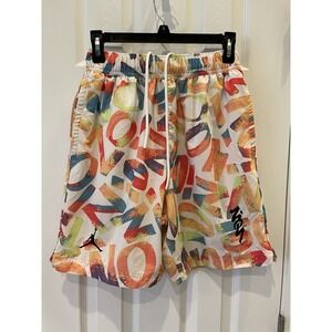 Nike Air Jordan Men's Small Shorts Zion Performance AOP DH0590-100 EUC‎